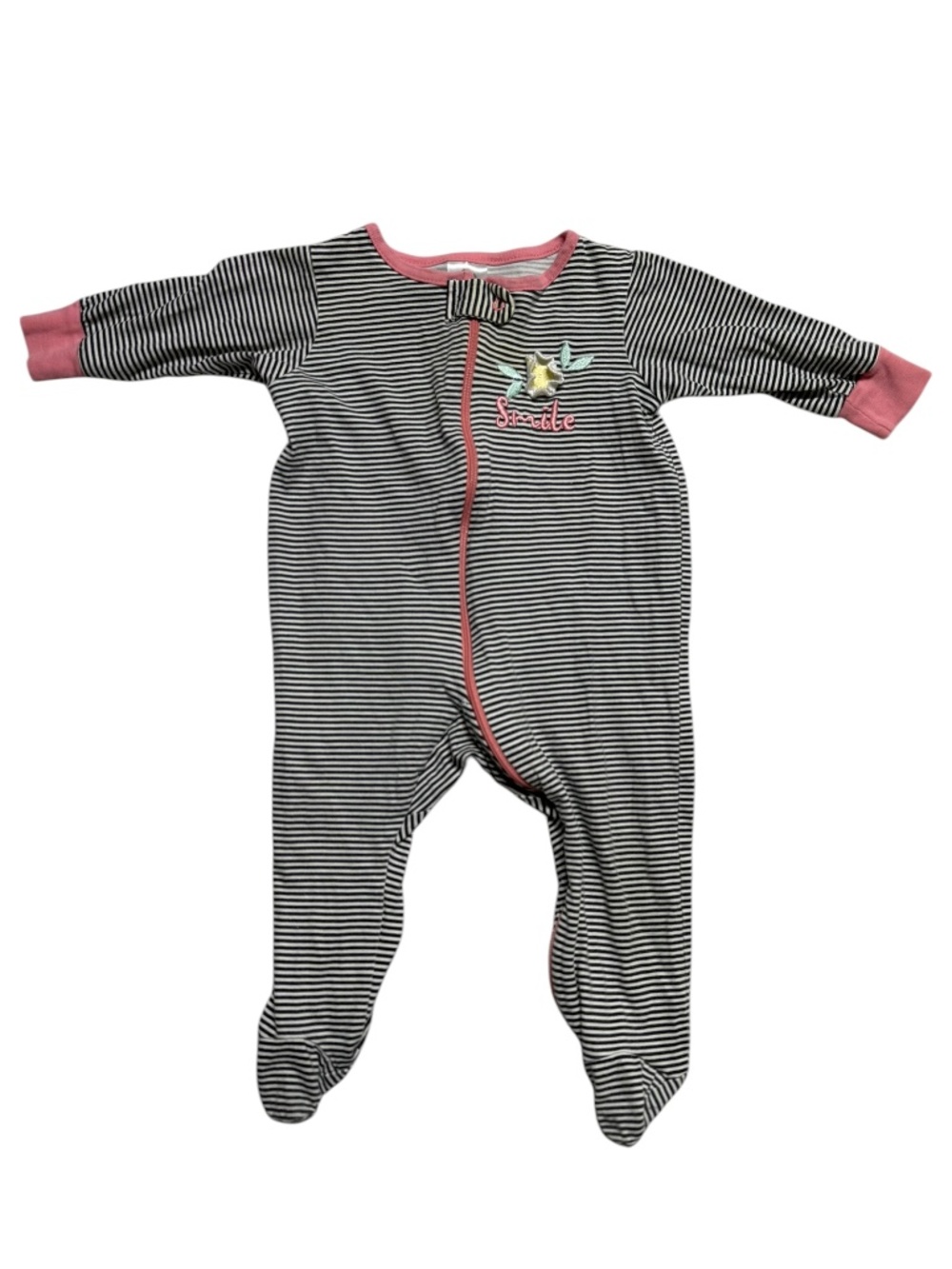 Gerber Baby Girl Cute Striped Footie Pajamas Size 3-6 Months